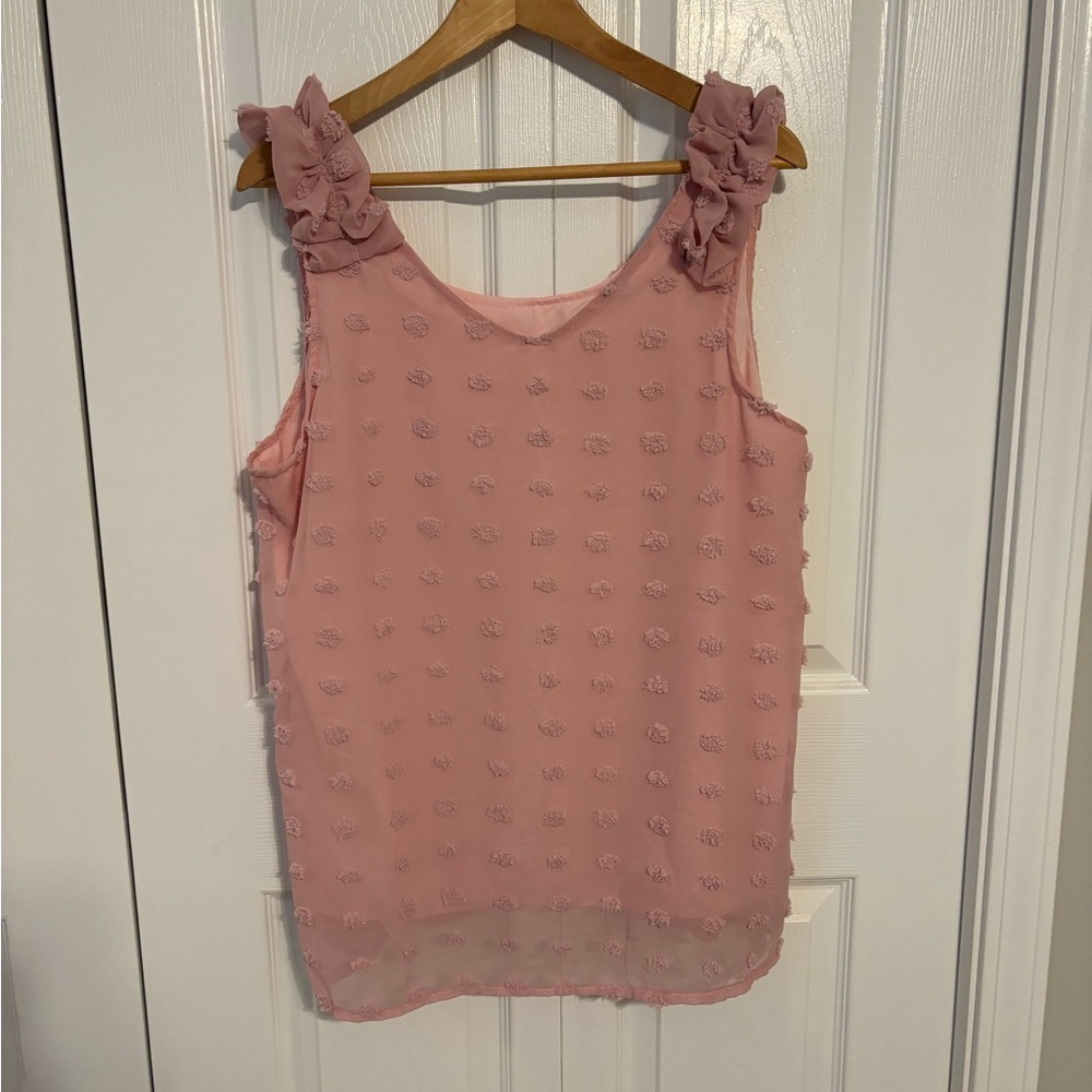 Women’s Elegant Pink Sleeveless Top size XLarge